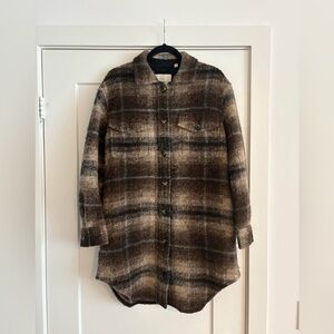 Plaid Brown Women's Coat